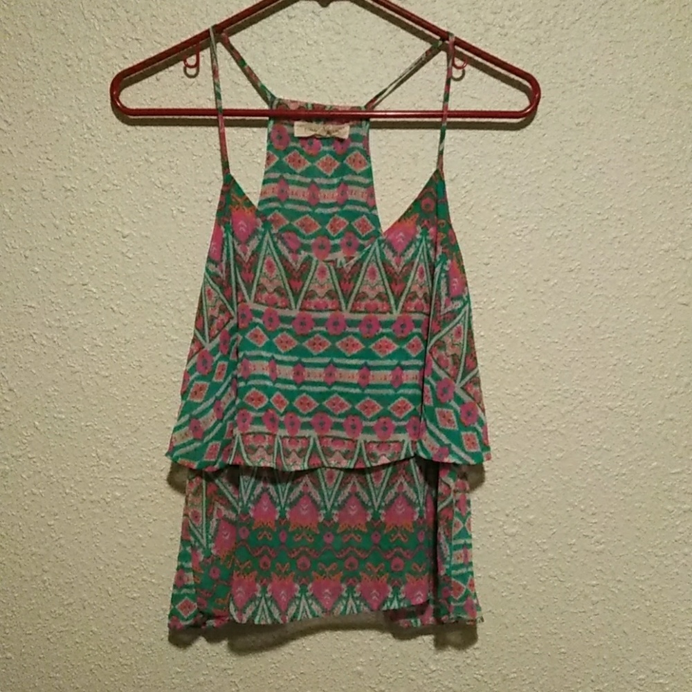 Light Floaty Patterned Tank Top